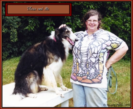 Kennel Owner Bonnie with favorite Borzoi, Blaze